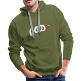 GOD> “Painted”  Hoodie - olive green