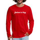 Yeshua Is King! Premium Long Sleeve T-Shirt - red