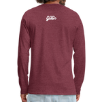 Yeshua Is King! Premium Long Sleeve T-Shirt - heather burgundy