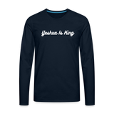Yeshua Is King! Premium Long Sleeve T-Shirt - deep navy