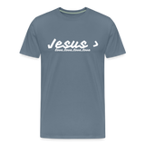 Men's Jesus> Premium T-Shirt - steel blue