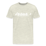 Men's Jesus> Premium T-Shirt - heather oatmeal