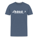 Men's Jesus> Premium T-Shirt - heather blue