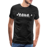 Men's Jesus> Premium T-Shirt - charcoal grey