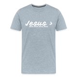 Men's Jesus> Premium T-Shirt - heather ice blue