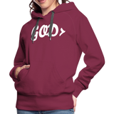 Women’s GOD> Hoodie - burgundy