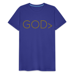 Men's GOD> T-Shirt (GOLD) - royal blue