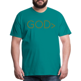 Men's GOD> T-Shirt (GOLD) - teal