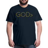 Men's GOD> T-Shirt (GOLD) - deep navy