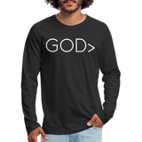 GOD> Long Sleeve T-Shirt - black