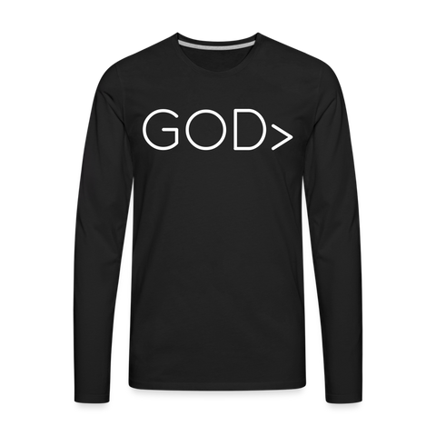 GOD> Long Sleeve T-Shirt - black
