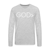 GOD> Long Sleeve T-Shirt - heather gray