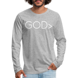 GOD> Long Sleeve T-Shirt - heather gray