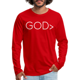 GOD> Long Sleeve T-Shirt - red