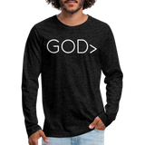 GOD> Long Sleeve T-Shirt - charcoal grey